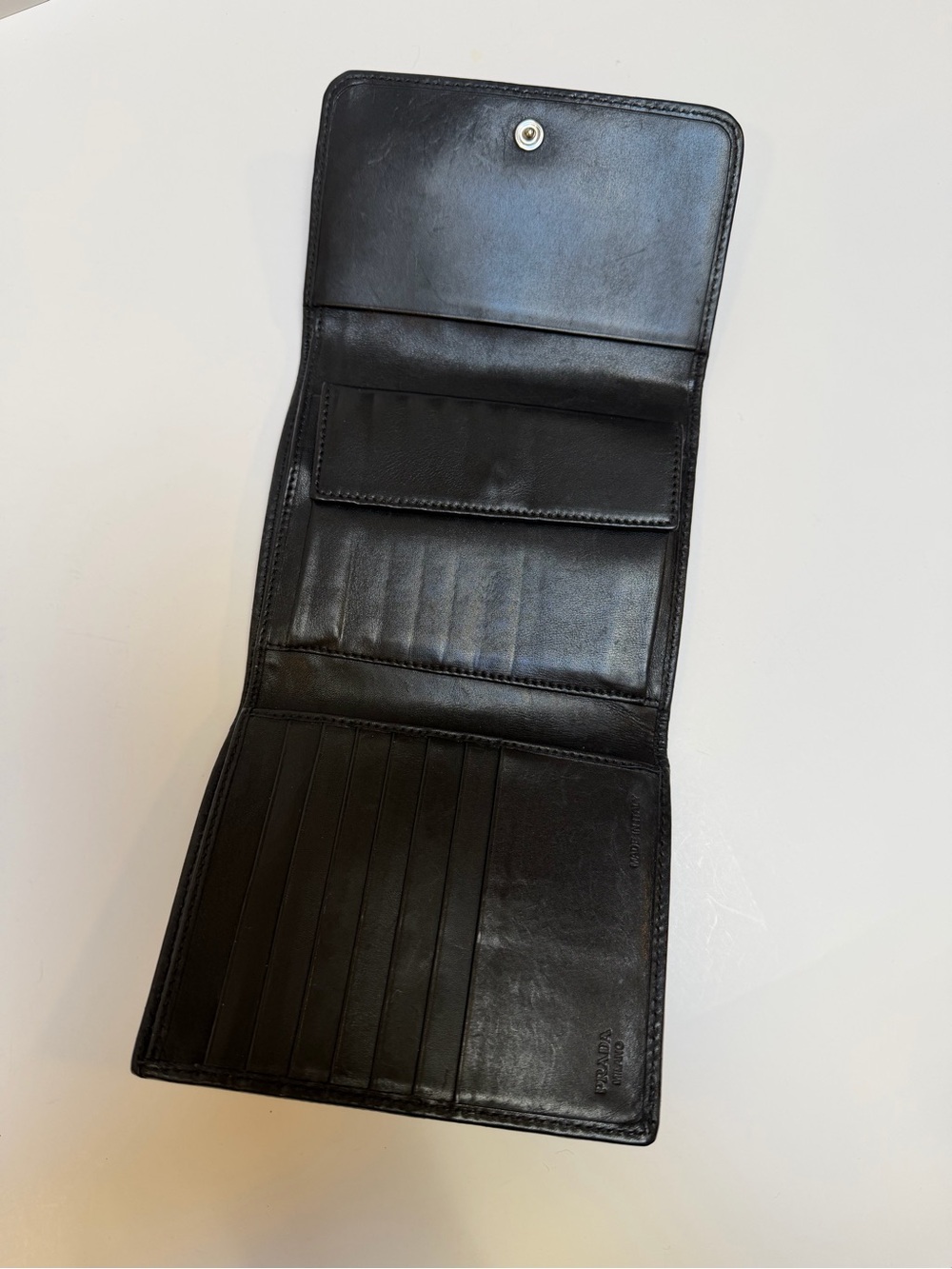 Prada Evening Heart Black Wallet EUC - Picture 9 of 16